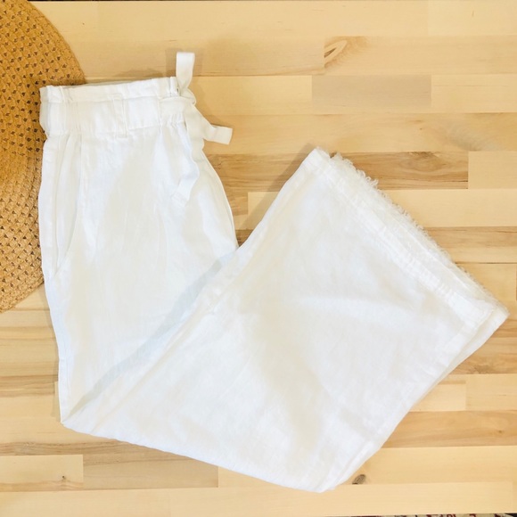 cloth & stone Pants - NEW Anthropologie Cloth & Stone White Linen pants